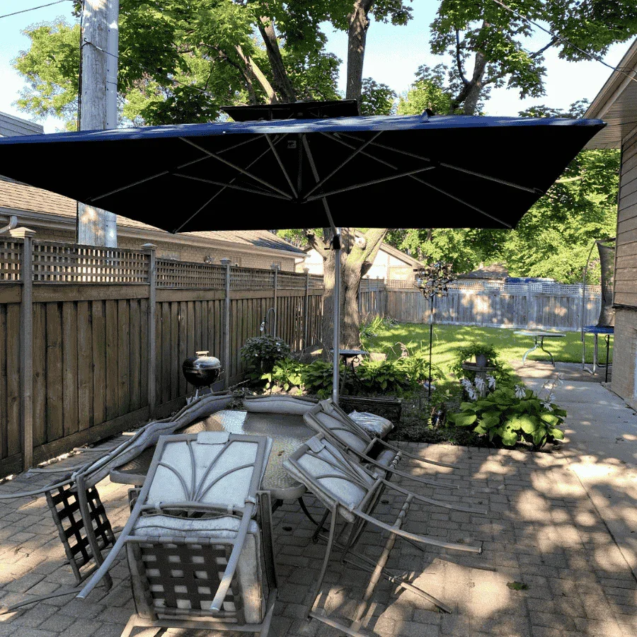 PURPLE LEAF Outdoor Windproof Umbrella, Square Cantilever Umbrella Outside Patio - Image 172