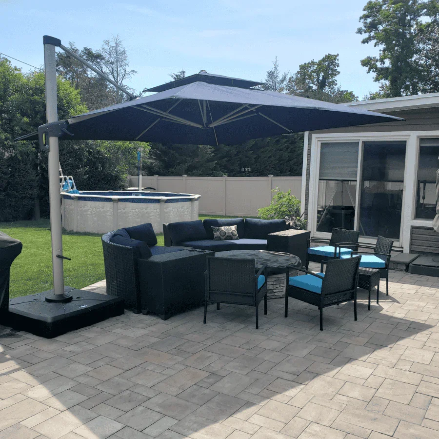 PURPLE LEAF Outdoor Windproof Umbrella, Square Cantilever Umbrella Outside Patio - Image 178