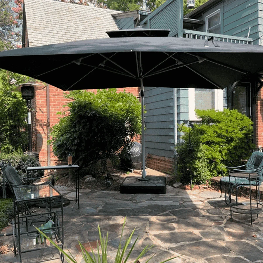 PURPLE LEAF Outdoor Windproof Umbrella, Square Cantilever Umbrella Outside Patio - Image 182