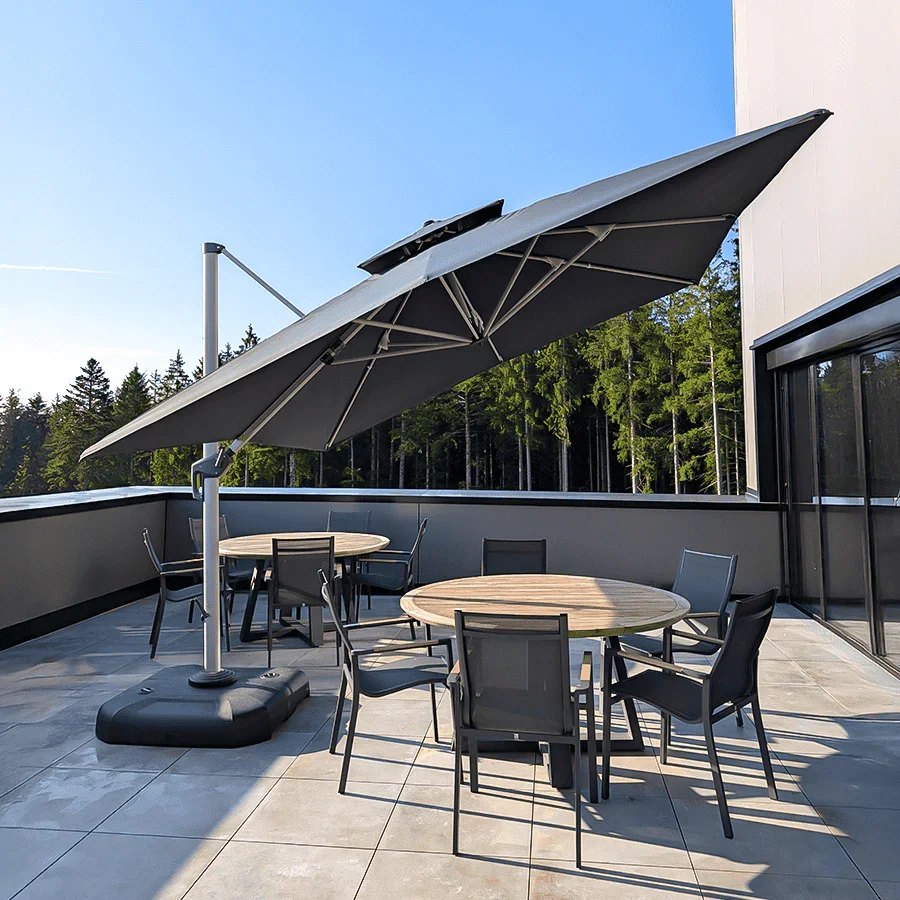 PURPLE LEAF Outdoor Windproof Umbrella, Square Cantilever Umbrella Outside Patio - Image 202