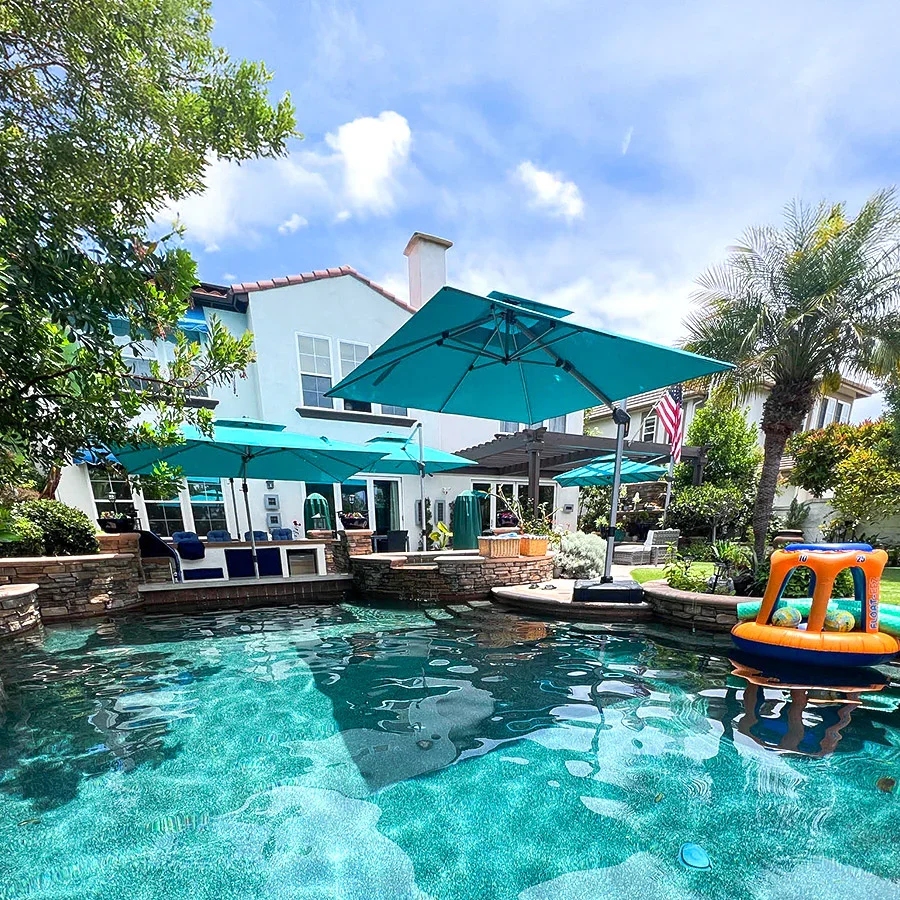 PURPLE LEAF Outdoor Windproof Umbrella, Square Cantilever Umbrella Outside Patio - Image 203