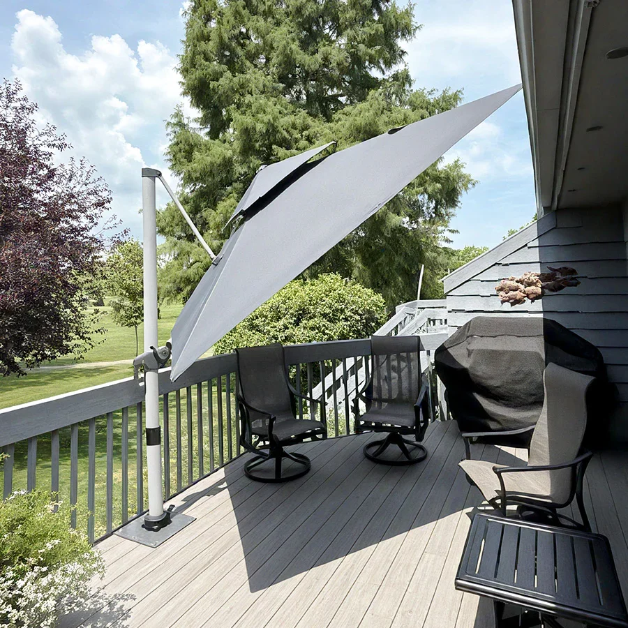 PURPLE LEAF Outdoor Windproof Umbrella, Square Cantilever Umbrella Outside Patio - Image 204