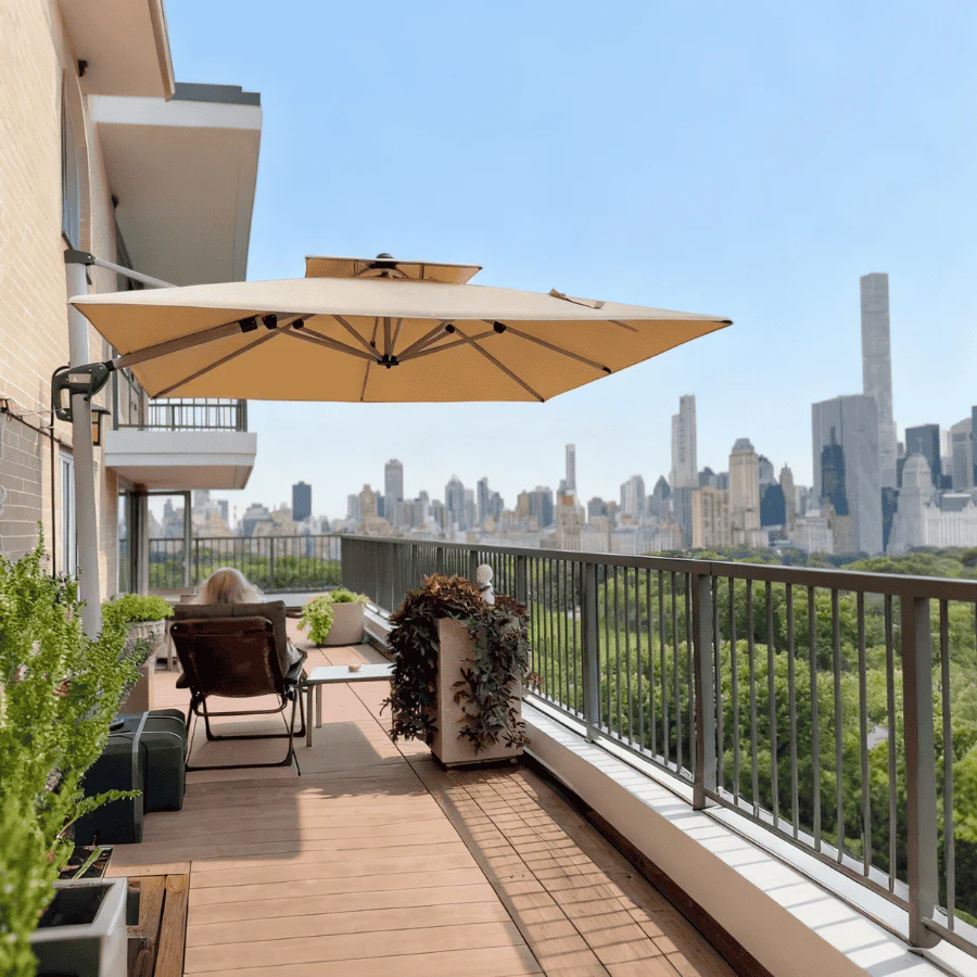 PURPLE LEAF Outdoor Windproof Umbrella, Square Cantilever Umbrella Outside Patio - Image 226