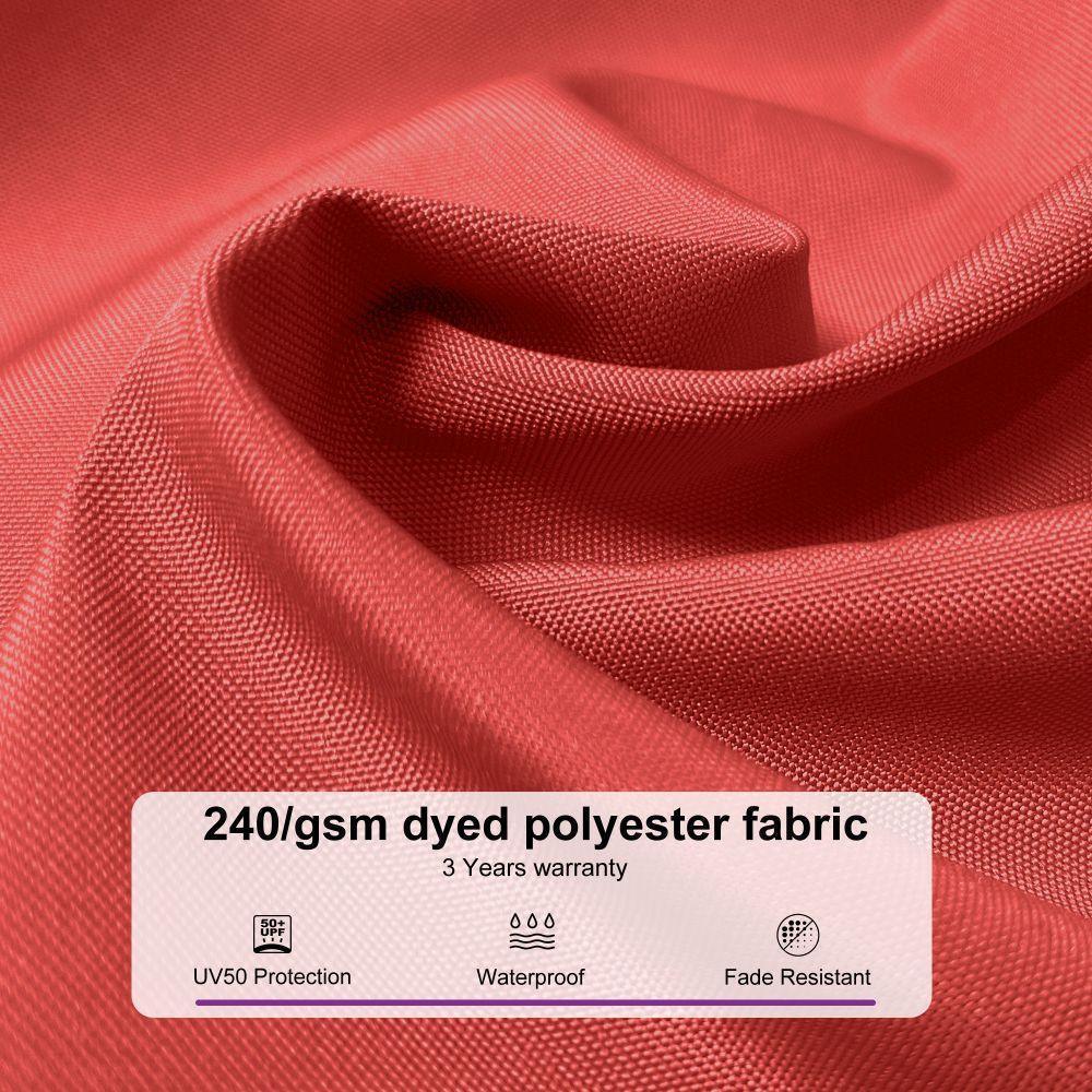 PURPLE LEAF Double Top 10 / 11 / 12 / 13 ft Round Aluminum Patio Umbrella in Wood Color - Image 67